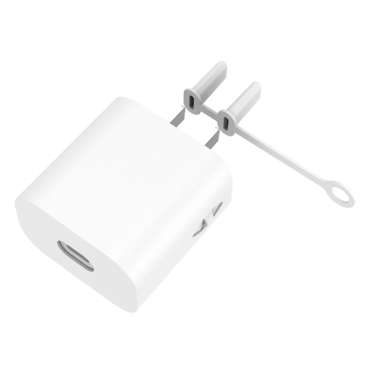 For Apple 5W AC01 Charger Silicone Protective Cover(White)