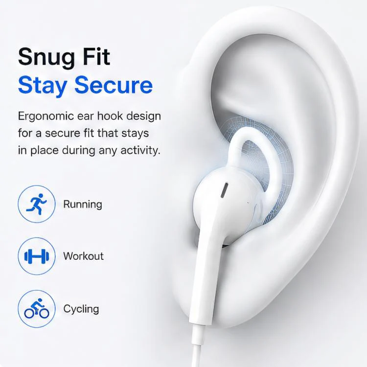 For Apple EarPods XDcase 6 Pairs Silicone Anti-slip Sports Ear Covers Kit, Cleaning Brush Color Random(Black White Transparent) - Image 4