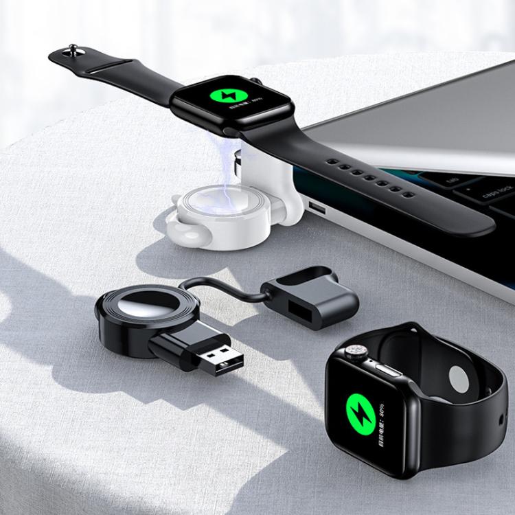 For Apple Watch 1/2/3/4/5/6/7/8/9/10/SE Magnetic Wireless Charger Mini Portable Smart Charger(Black) - Image 2