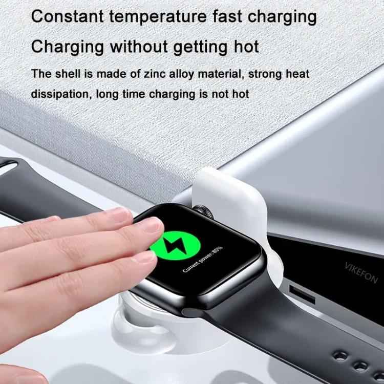 For Apple Watch 1/2/3/4/5/6/7/8/9/10/SE Magnetic Wireless Charger Mini Portable Smart Charger(Black) - Image 9