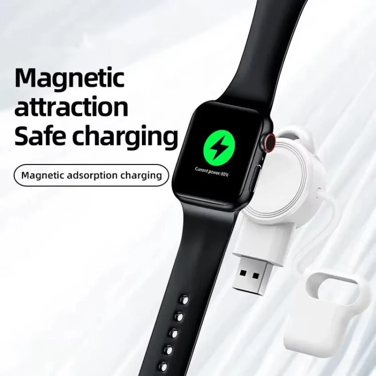 For Apple Watch 1/2/3/4/5/6/7/8/9/10/SE Magnetic Wireless Charger Mini Portable Smart Charger(White) - Image 6