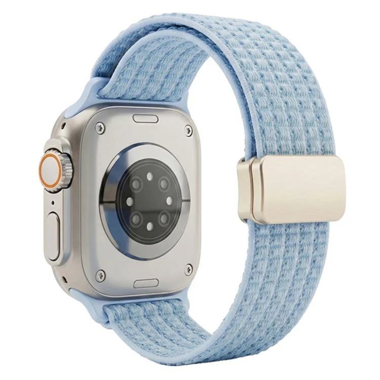 For Apple Watch 38 / 40 / 41 / S11 42mm xDfind Magnetic Buckle Nylon Woven Watch Band(Blue)