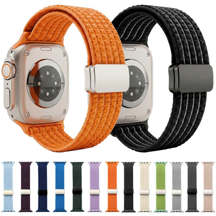 For Apple Watch 38 / 40 / 41 / S11 42mm xDfind Magnetic Buckle Nylon Woven Watch Band(Purple) - Image 2