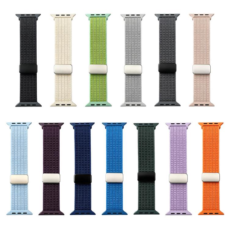 For Apple Watch 38 / 40 / 41 / S11 42mm xDfind Magnetic Buckle Nylon Woven Watch Band(Purple) - Image 3