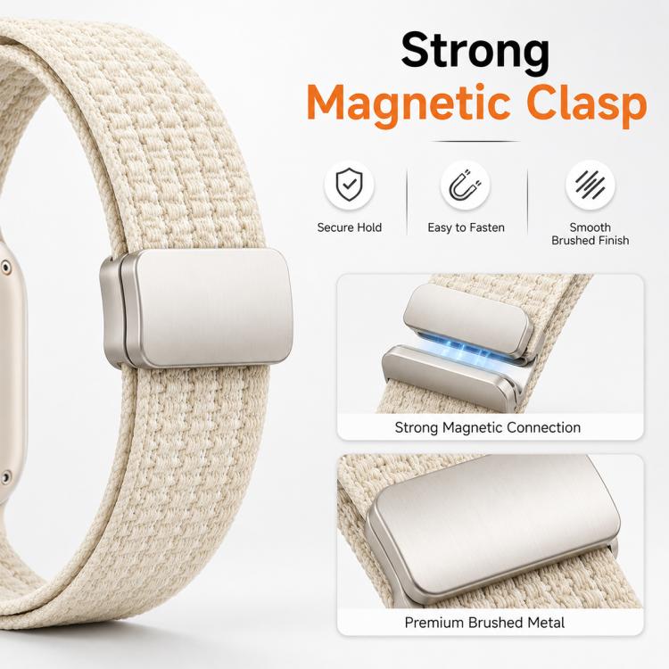 For Apple Watch 38 / 40 / 41 / S11 42mm xDfind Magnetic Buckle Nylon Woven Watch Band(Purple) - Image 4