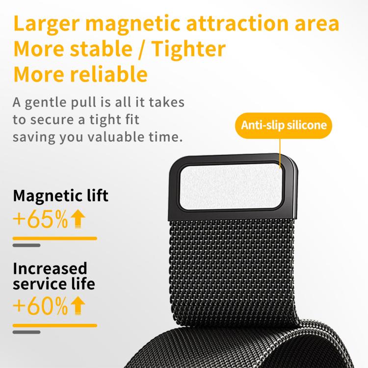 For Apple Watch 42mm / 41mm / 40mm / 38mm Kalebol Double Link Milanese Double Magnetic Stainless Steel Watch Band(Starlight) - Image 3