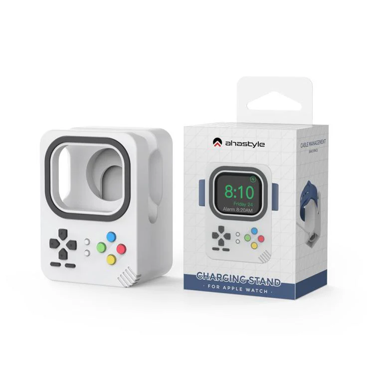 For Apple Watch AhaStyle DD05 Silicone Mini Charging Stand, Without Charger(Black) - Image 8