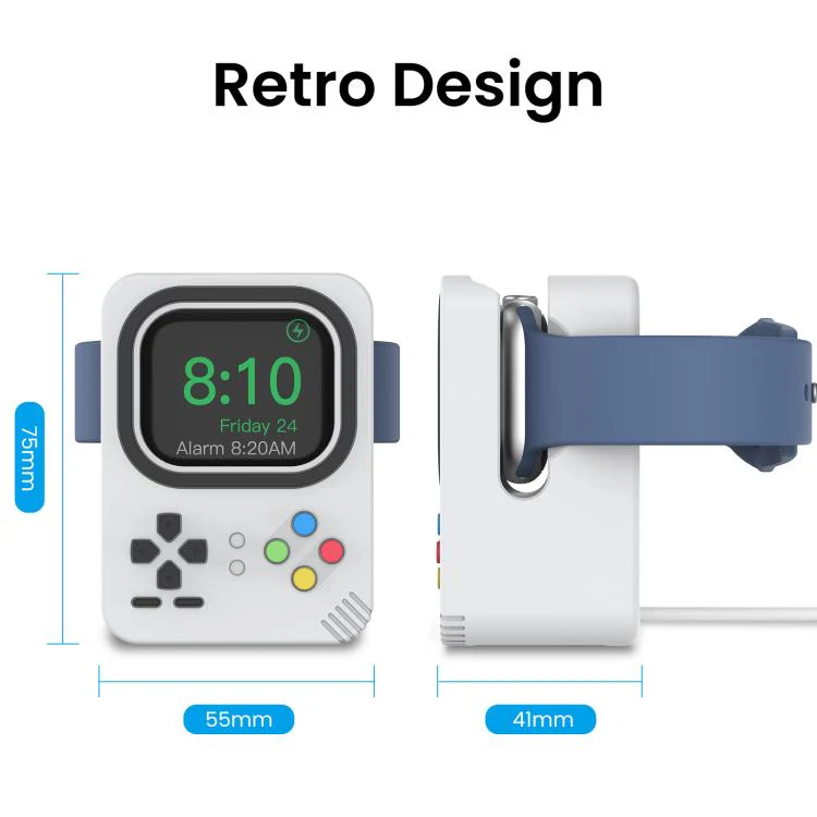 For Apple Watch AhaStyle DD05 Silicone Mini Charging Stand, Without Charger(Blue) - Image 4