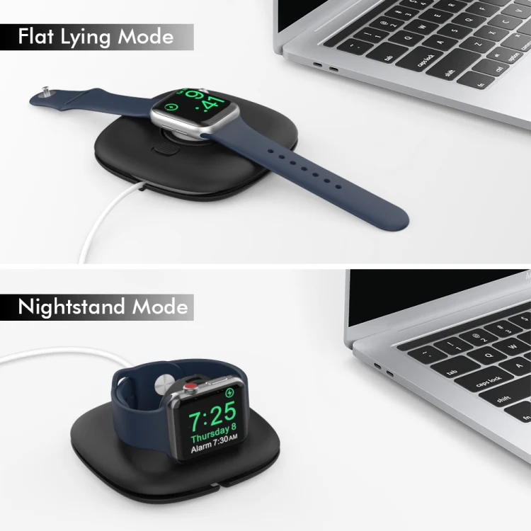 For Apple Watch AhaStyle PT126 Storage Folding Stand Plastic Charging Holder(White) - Image 5