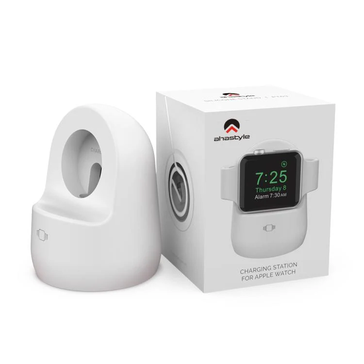 For Apple Watch AhaStyle PT63  Silicone Charging Storage Stand Mini Charging Base, Without Charger(Dark Blue) - Image 7