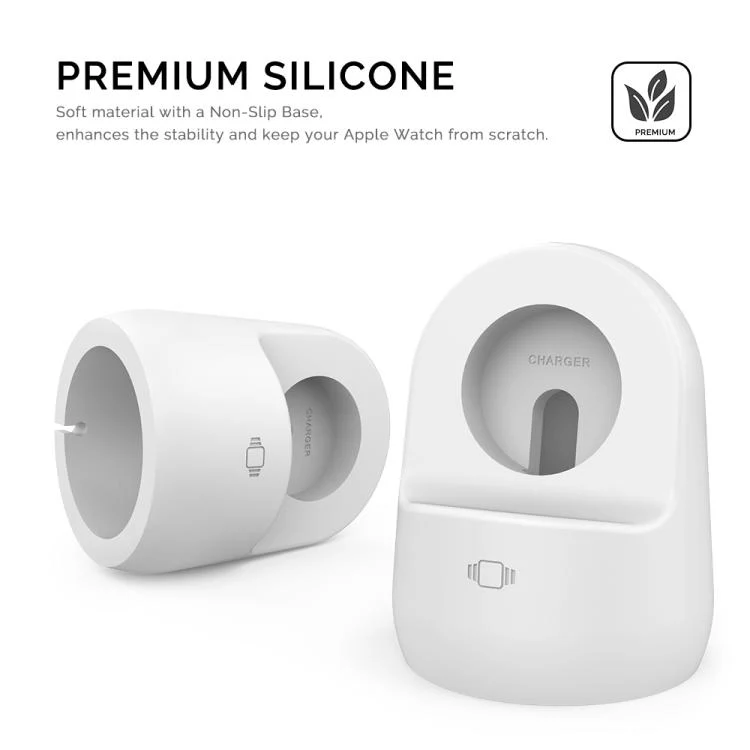 For Apple Watch AhaStyle PT63  Silicone Charging Storage Stand Mini Charging Base, Without Charger(Pink) - Image 4