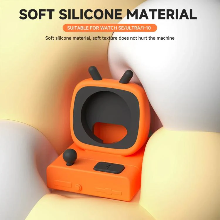 For Apple Watch Desktop Stand Silicone Base, Without Charger(Light Gray) - Image 9
