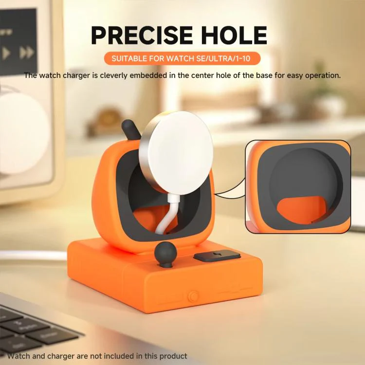 For Apple Watch Desktop Stand Silicone Base, Without Charger(Pink) - Image 6