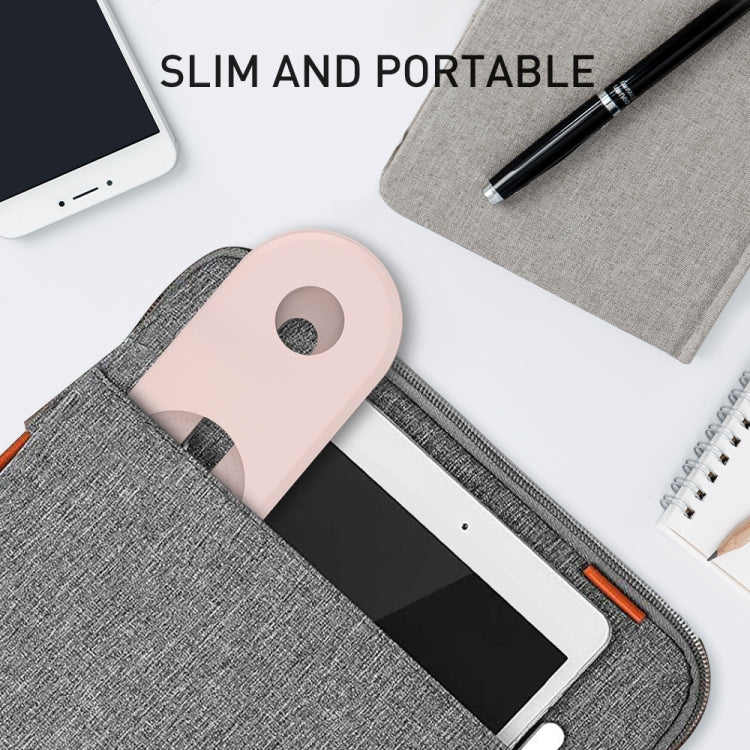 For Apple Watch / iPhone AhaStyle PT135 2 In 1 Silicone Wireless Charging Base(Pink) - Image 5