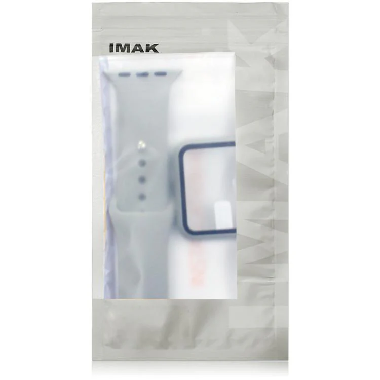 For Apple Watch SE 1/2/3/Series 4/5/6 44mm imak Integrated Case and Film with Silicone Strap(Black) - Image 10