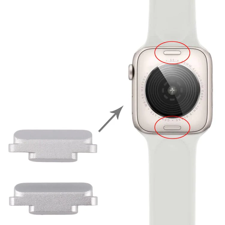 For Apple Watch SE 2022 / Watch SE 2025 1 Pair Watch Clasp (Silver) - Image 4