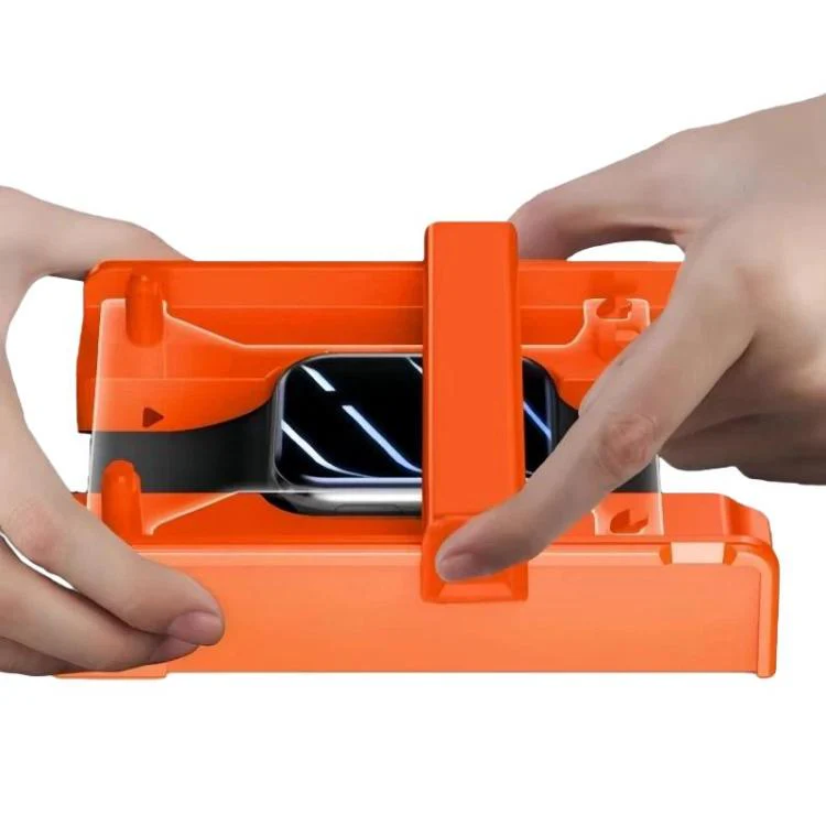 For Apple Watch Series 7/8/9 45mm Tempered Glass Screen Protector Upgraded Auto-Align Installation Kit(Orange) - Image 2