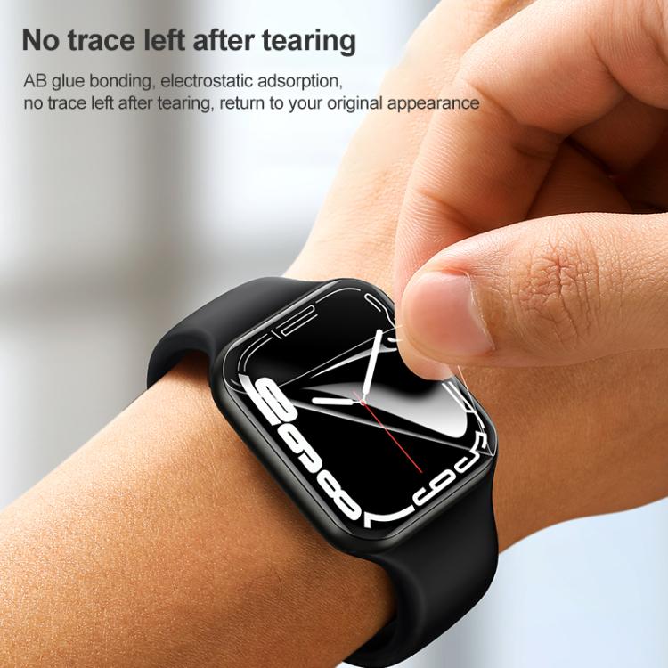 For Apple Watch Series 9 / 8 / 7 45mm Soft Hydrogel Film Watch Screen Protector with Locator - Image 8