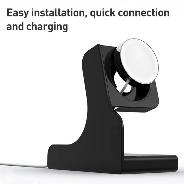 For Apple Watch Series Smart Watch Charging Stand PC Base(Black) - Image 4