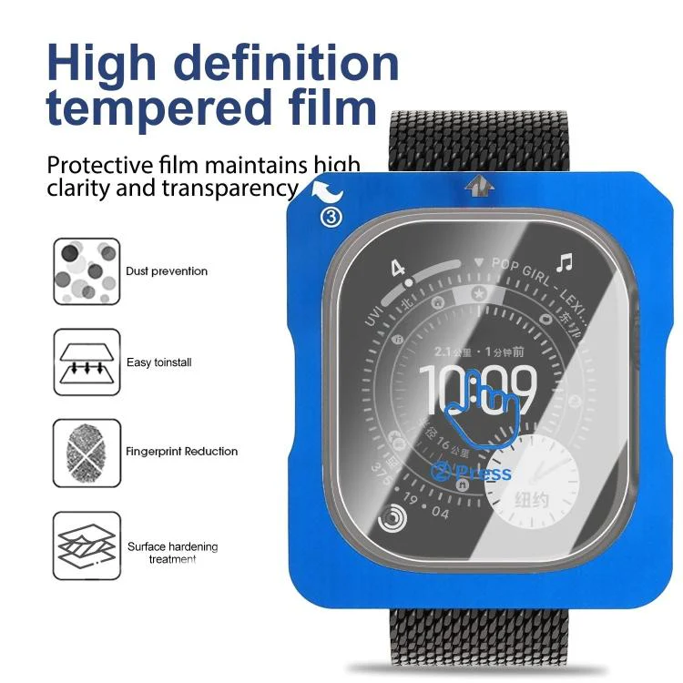 For Apple Watch Ultra 3 / 2 / 1 49mm Full-Screen Anti-Fingerprint HD Positioning Easy Installation Watch Tempered Glass Film - Image 2