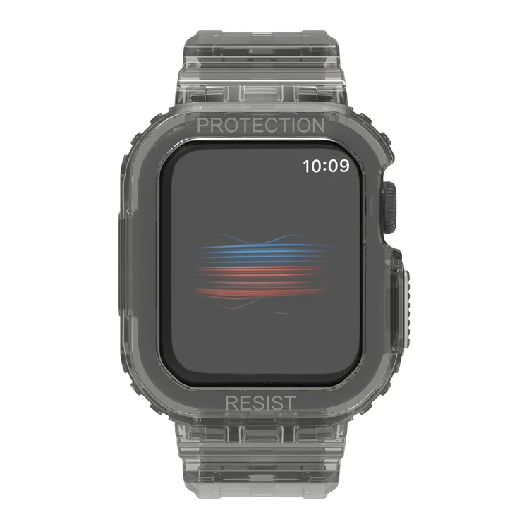 For Apple Watch Ultra 49mm Armor Integrated TPU Watch Band(Transparent Black) - Image 3