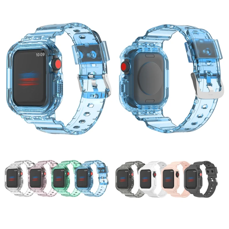 For Apple Watch Ultra 49mm Armor Integrated TPU Watch Band(Transparent Black) - Image 7
