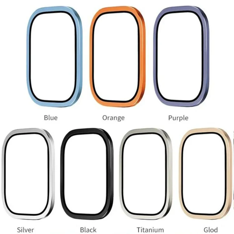 For Apple Watch Ultra 49mm Titanium Metal Frame Tempered Glass Watch Film(Titanium) - Image 2