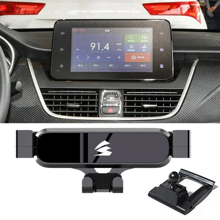 For BAOJUN 730 2017–2021 Car Air Vent Metal Gravity Phone Holder Mount(Black)