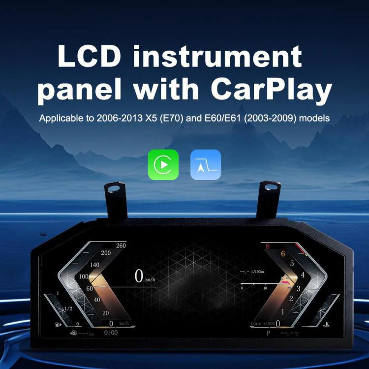 For BMW E60 / E61 2003-2009 Car HD LCD Multi-Mode Digital Odometer Speedometer with CarPlay - Image 2