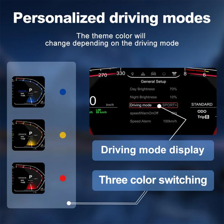 For BMW E60 / E61 2003-2009 Car HD LCD Multi-Mode Digital Odometer Speedometer with CarPlay - Image 7