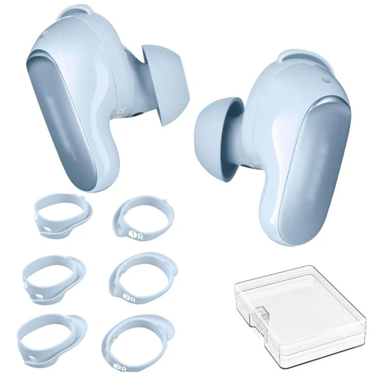 For Bose QuietComfort Ultra / Ultra 2 AhaStyle WG197 3pairs Silicone Ear Hooks Anti-Slip Ear Wings Loops(Blue)