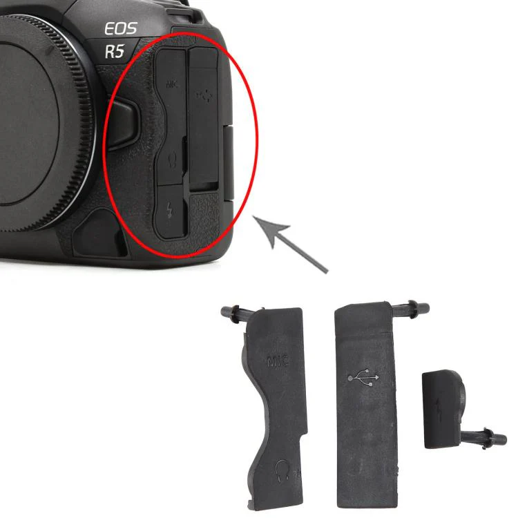 For Canon EOS R5 3 in 1 USB Cover Cap - Image 5