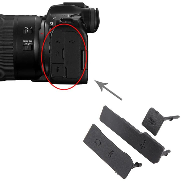 For Canon EOS R6 3 in 1 USB Cover Cap - Image 5