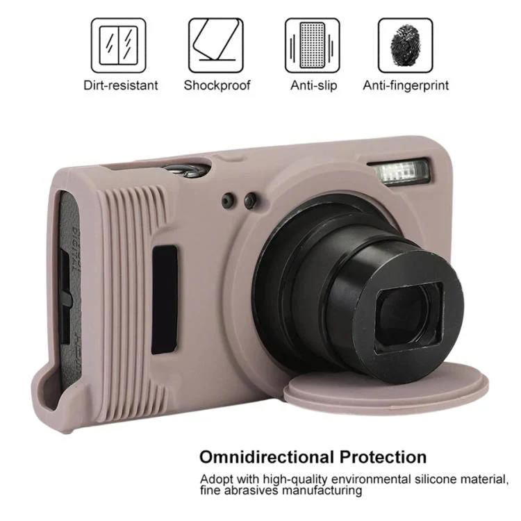 For Canon PowerShot ELPH 360 HS / IXY 650 Soft Silicone Camera Protective Case(Grey) - Image 4