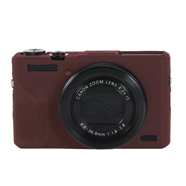 For Canon PowerShot G7 X Mark III / G7X III / G7X3 Soft Silicone Protective Case(Coffee) - Image 2