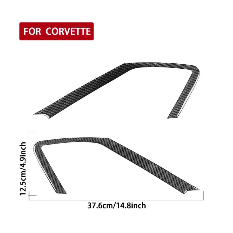 For Chevrolet Corvette C8 2pcs /Set Car Door Speaker Frame Sticker(Black) - Image 3
