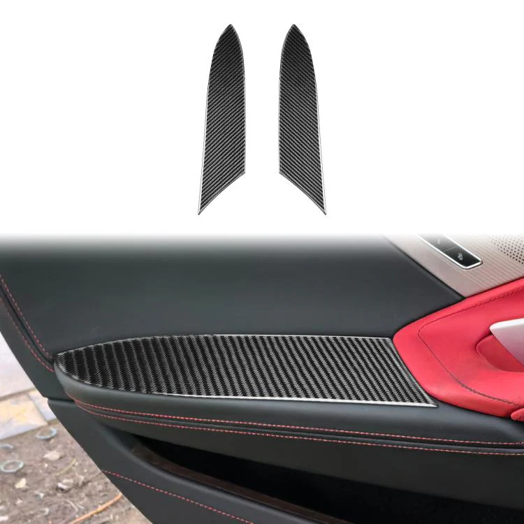 For Chevrolet Corvette C8 2pcs /Set Inner Armrest Panel Sticker(Black) - Image 2