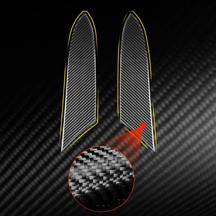 For Chevrolet Corvette C8 2pcs /Set Inner Armrest Panel Sticker(Black) - Image 5