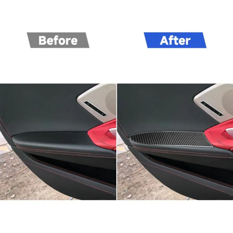 For Chevrolet Corvette C8 2pcs /Set Inner Armrest Panel Sticker(Black) - Image 6