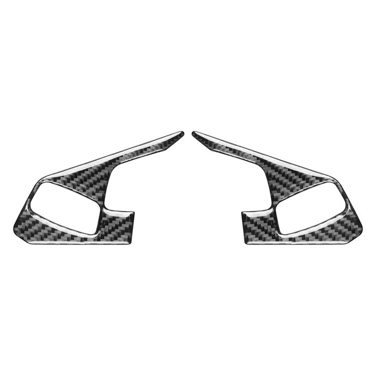 For Chevrolet Corvette C8 2pcs /Set Steering Wheel Button Frame Sticker(Black)