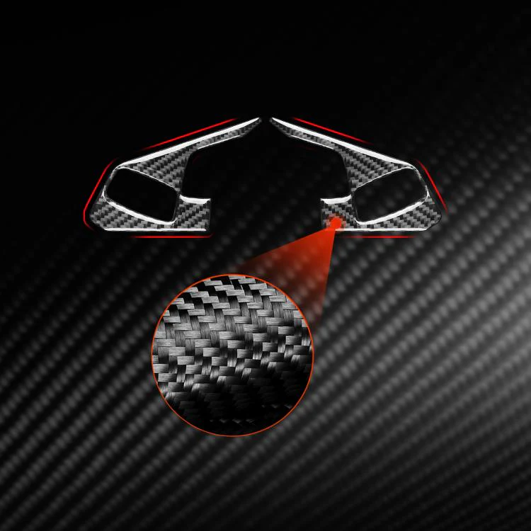 For Chevrolet Corvette C8 2pcs /Set Steering Wheel Button Frame Sticker(Black) - Image 5