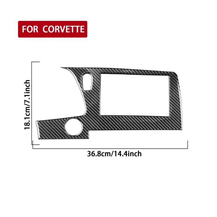 For Chevrolet Corvette C8 Left-Hand Drive Central Control Screen Frame Sticker(Black) - Image 3