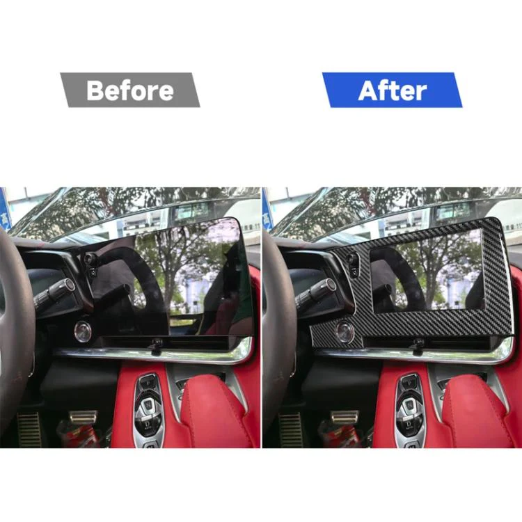 For Chevrolet Corvette C8 Left-Hand Drive Central Control Screen Frame Sticker(Black) - Image 6