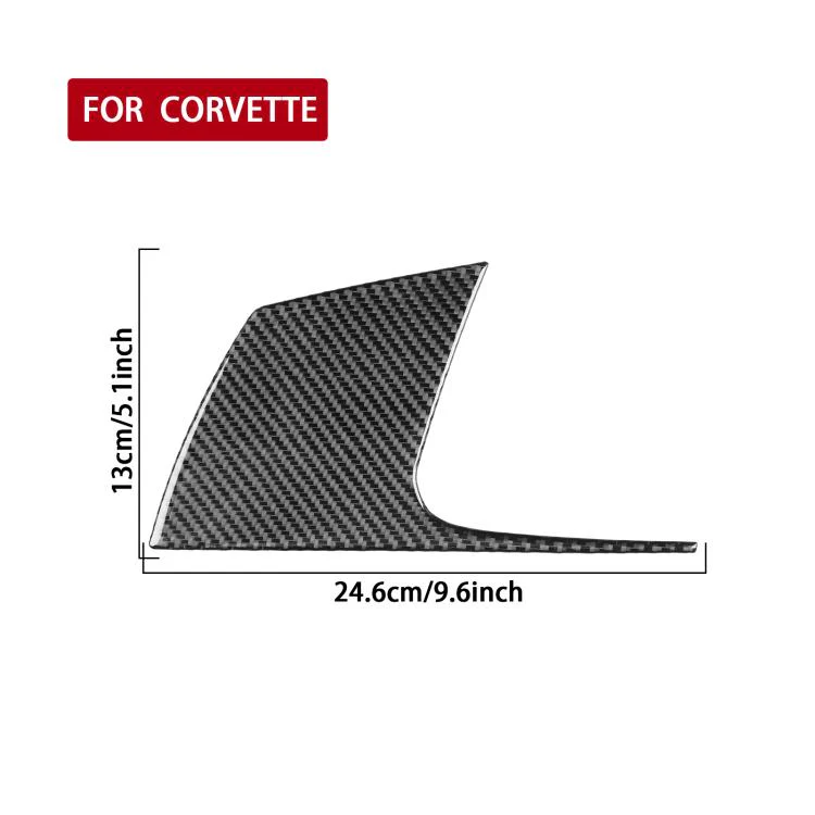 For Chevrolet Corvette C8 Left-Hand Drive Main Driver Side Decorative Stickers(Black) - Image 3