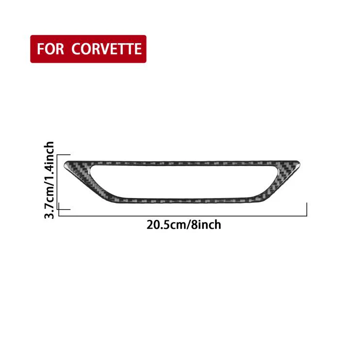 For Chevrolet Corvette C8 Trunk Handle Decoration Sticker(Black) - Image 3