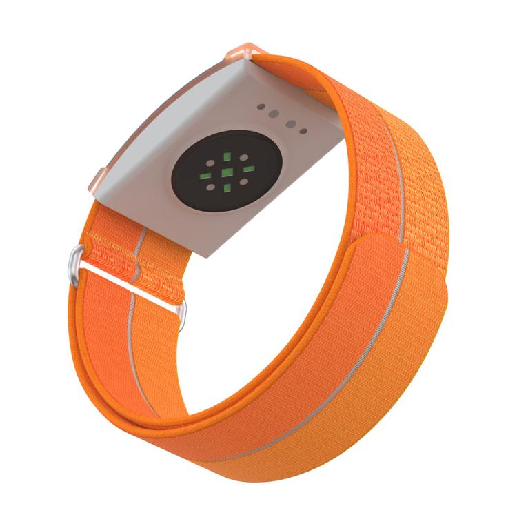 For COROS Heart Rate Monitor xDfind Metal Buckle Feather Yarn Breathable Nylon Quick-release Watch Band, Size:L Wrist Circumference 170-235mm(Orange) - Image 2