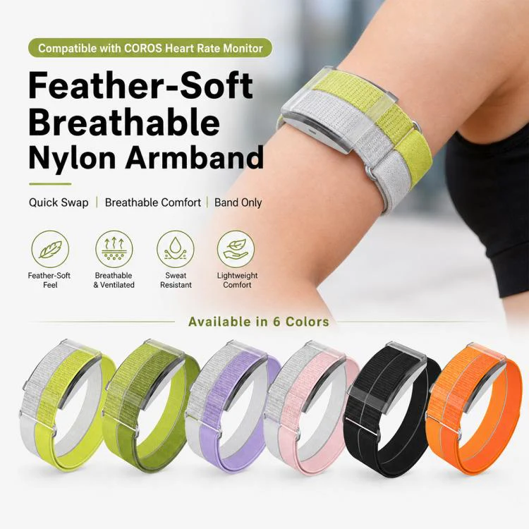 For COROS Heart Rate Monitor xDfind Metal Buckle Feather Yarn Breathable Nylon Quick-release Watch Band, Size:L Wrist Circumference 170-235mm(Orange) - Image 5
