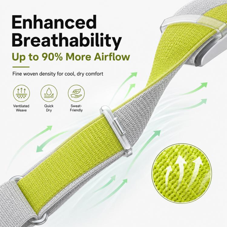 For COROS Heart Rate Monitor xDfind Metal Buckle Feather Yarn Breathable Nylon Quick-release Watch Band, Size:L Wrist Circumference 170-235mm(Orange) - Image 8