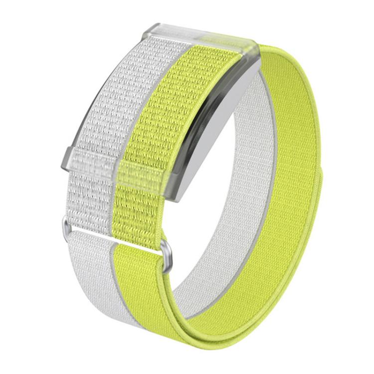 For COROS Heart Rate Monitor xDfind Metal Buckle Feather Yarn Breathable Nylon Quick-release Watch Band, Size:L Wrist Circumference 170-235mm(Yellow)