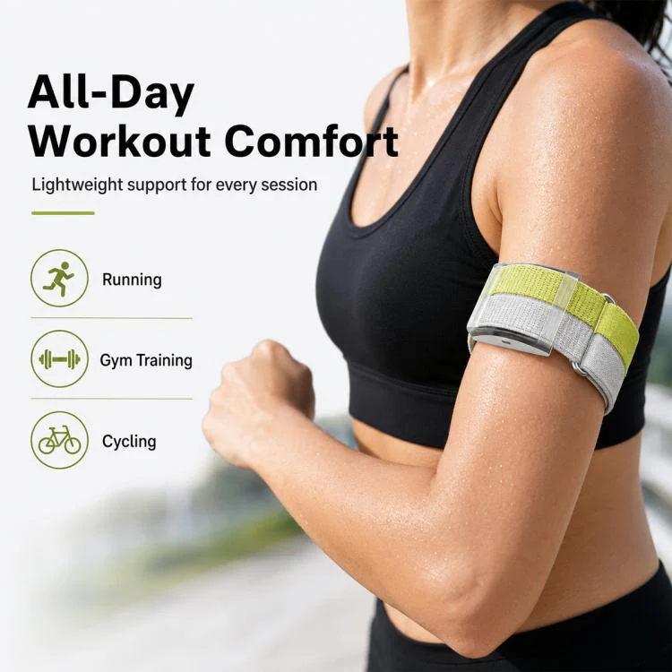 For COROS Heart Rate Monitor xDfind Metal Buckle Feather Yarn Breathable Nylon Quick-release Watch Band, Size:L Wrist Circumference 170-235mm(Yellow) - Image 11